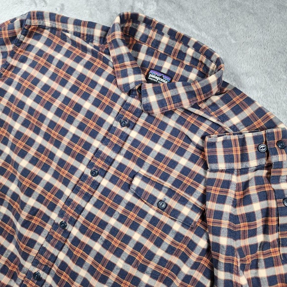 Patagonia Other - Patagonia Fjord Shirt Mens XL Blue Plaid Organic Cotton Flannel‎ Long Sleeve